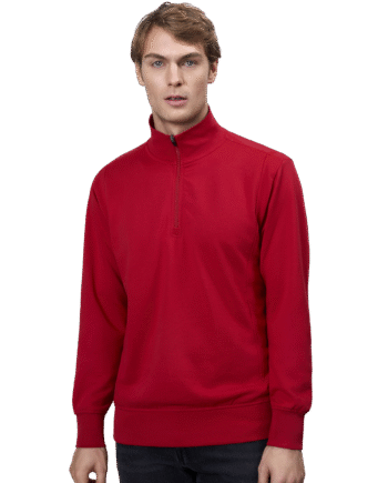 Zip Herre Sweatee Shirt Red