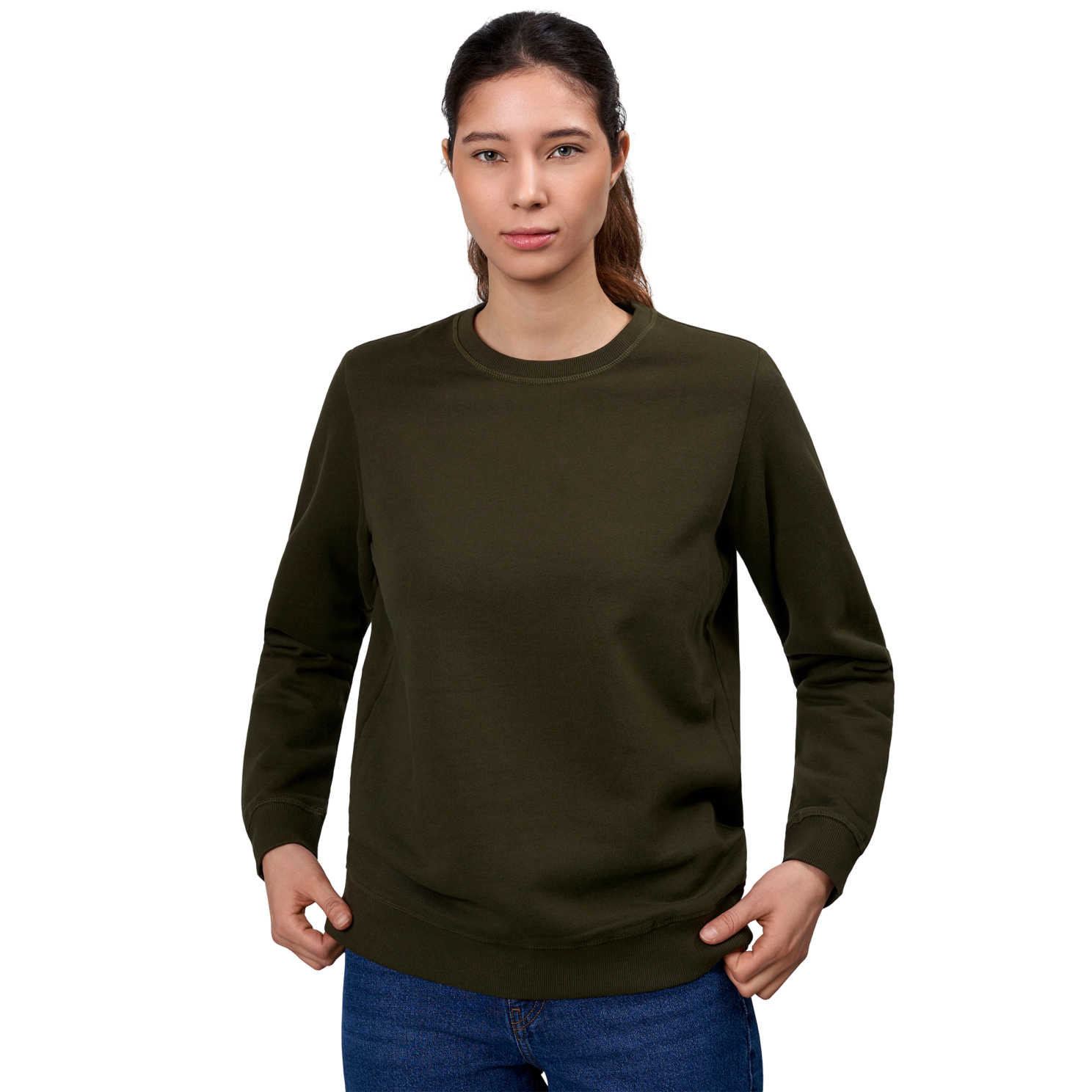 Dame Sweatee Shirt Oliven