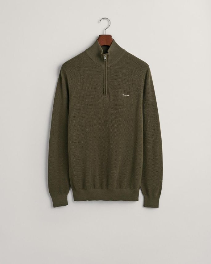 Cotton Pique Halfzip