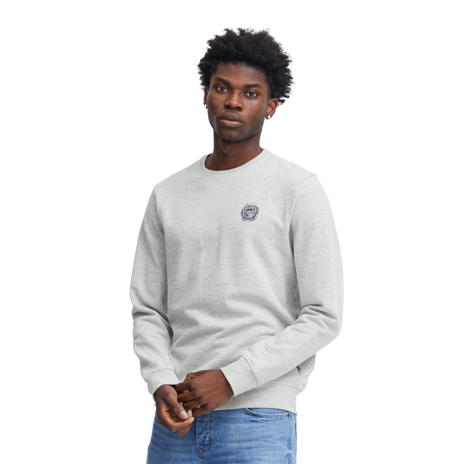 Blend Herre Sweatee Shirt Stone Mix