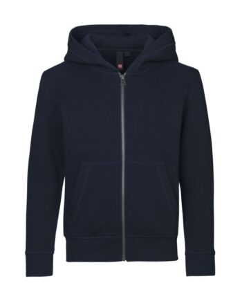 Kids Zip Hoodie Navy Børn