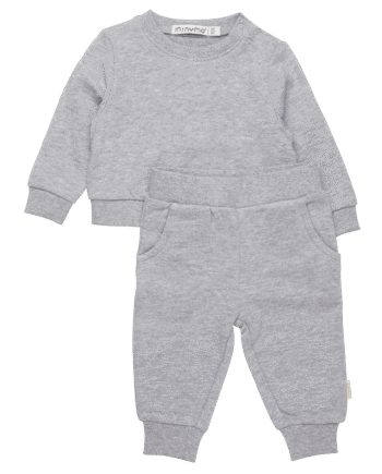 Minymo Baby Sweatsæt Greymelange