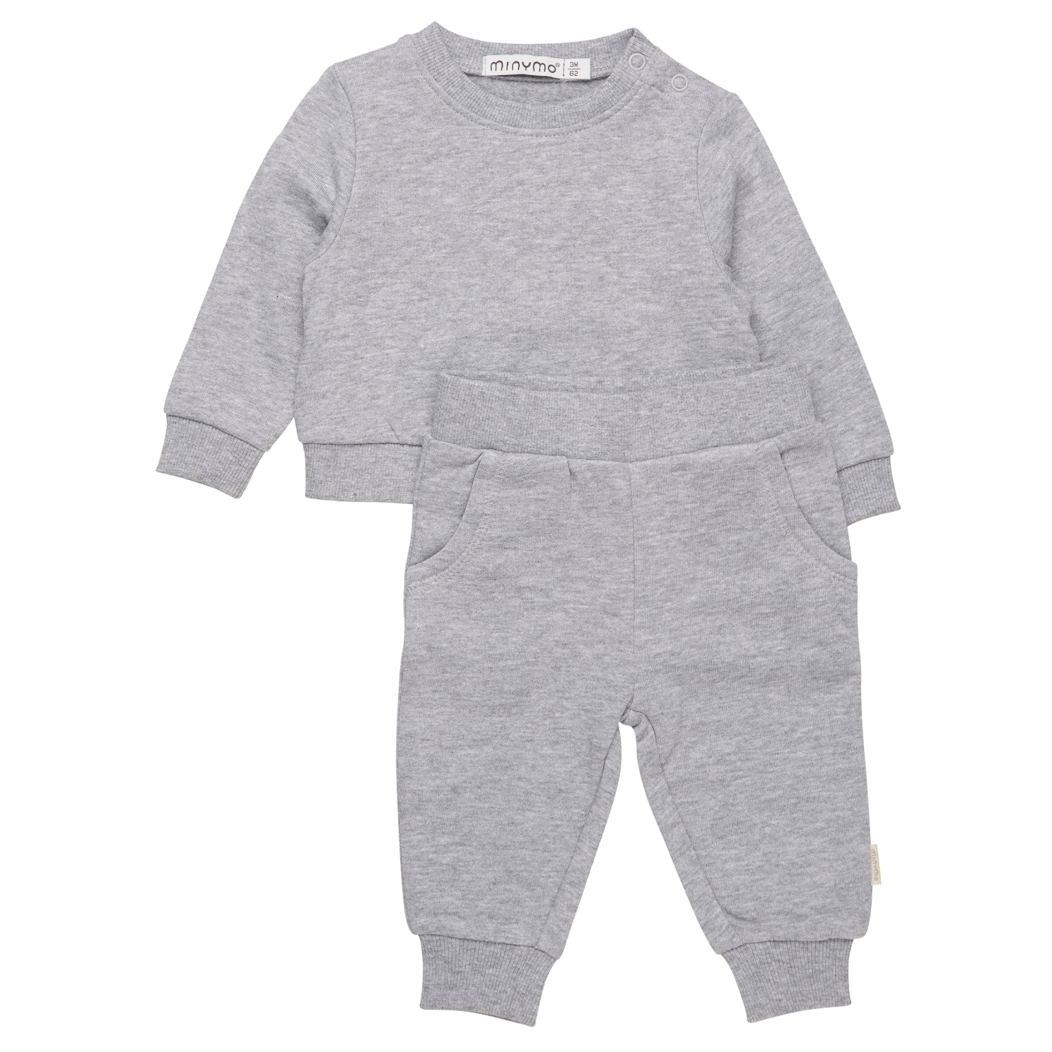 Minymo Baby Sweatsæt Greymelange