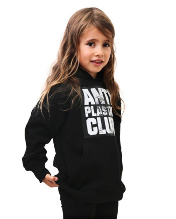 Anti Plastic Club Limiteret Sort Hoodie Hættetrøje Kids Dreng Pige