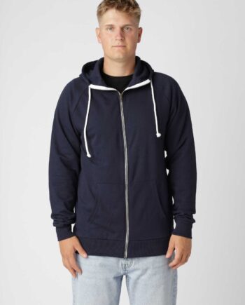 Basic Zip Hoodie Navy