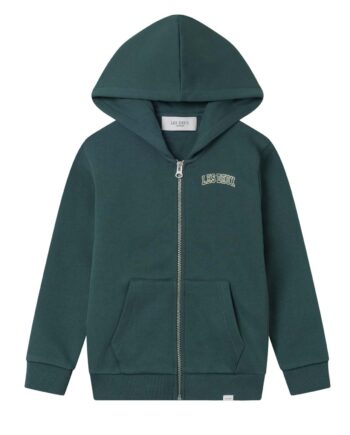 Les Deux  Hoodie Blake Zipper Mørkegrøn