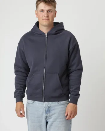 Premium Zip Hoodie Navy