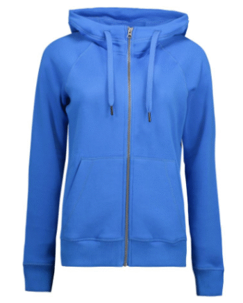 Core Full Zip Hoodie Dame Lysblå