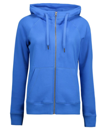 Core Full Zip Hoodie Dame Lysblå