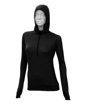 Aclima Lightwool Hoodie Loose Fit Woman Black Aclima