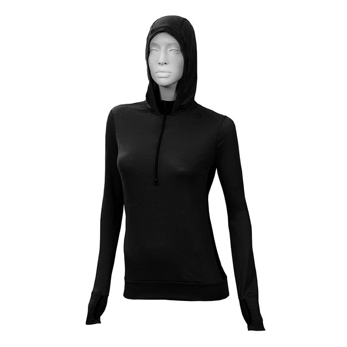 Aclima Lightwool Hoodie Loose Fit Woman Black Aclima