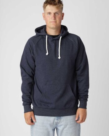 Basic Hoodie Meleret Blå