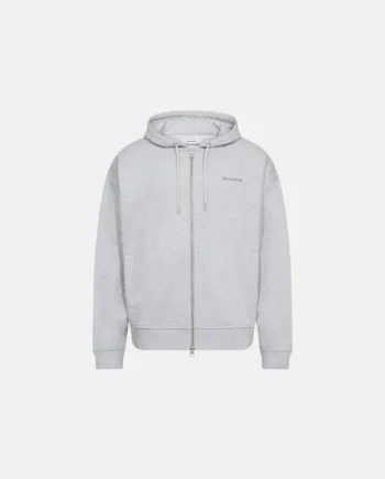 Sweatee Shirt Hoodie Zip Ampquotrickampquot  100 Bomuld  Lys Grå