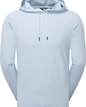 Footjoy Ottoman Jacquard Hoodie Herre Pullover Light Blue Str