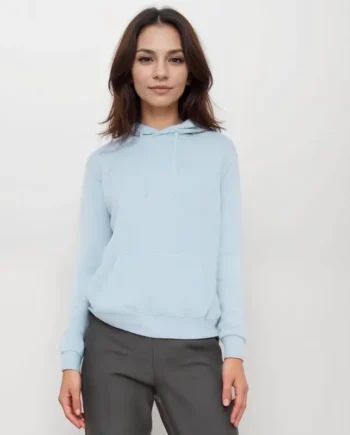 Hoodie Sky Blue Til Kvinder Lækker Kvalitet
