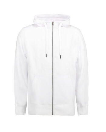 Full Zip Herre Hoodie Hvid