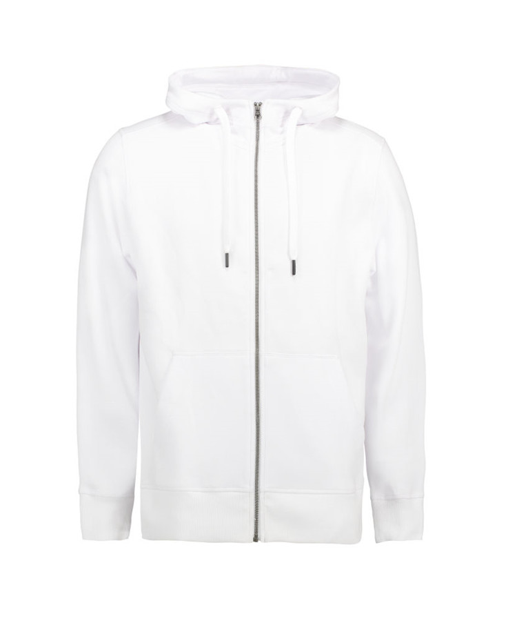 Full Zip Herre Hoodie Hvid