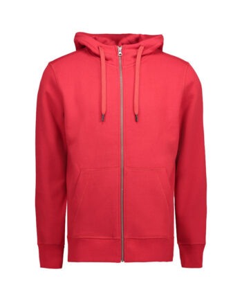Full Zip Herre Hoodie Rød