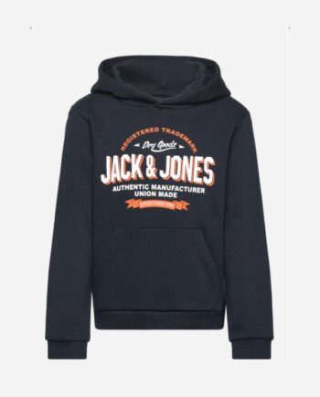 Jack & Jones Hoodie Navy Til Drenge
