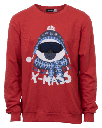 Jule Unisex Sweatee Shirt Rød Isbjørn