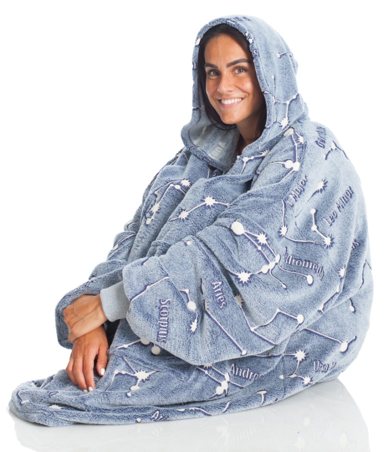 Kangurone Glow Hoodie Plaid Til Voksne Tahtikuviot