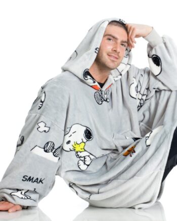 Kangurone Snoopy Hoodie Plaid Til Voksne