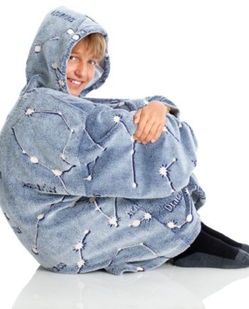 Kangurone Stjernebillede Glow Hoodie Plaid Til Børn