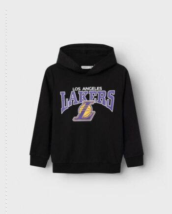 Name Hoodie  Lakers Sort Til Drenge