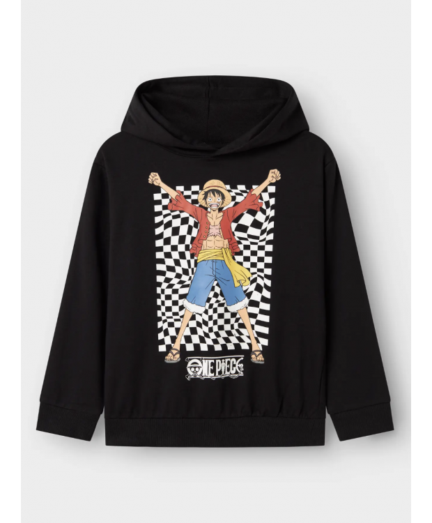 Name Hoodie One Piece Sort Til Drenge