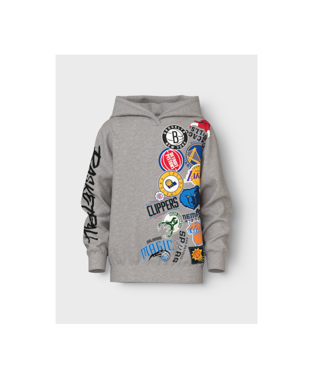 Name Nba Hoodie Grå Til Drenge