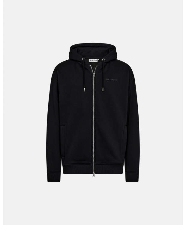 Resterds Pete Zip Hoodie Sort Til Herre